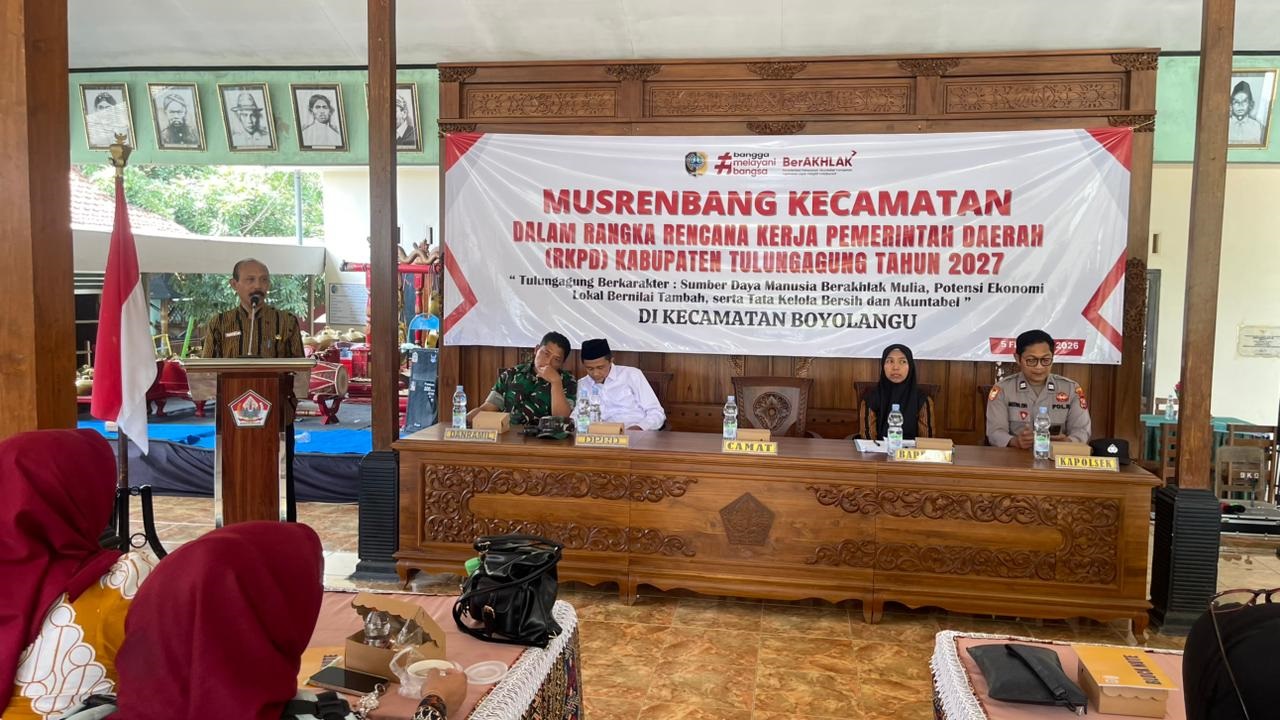 Suasana Musrenbang Kecamatan Boyolangu di kantor Desa Kendalbulur beberapa waktu lalu.(RINTO WAHYU/RADAR TULUNGAGUNG)
