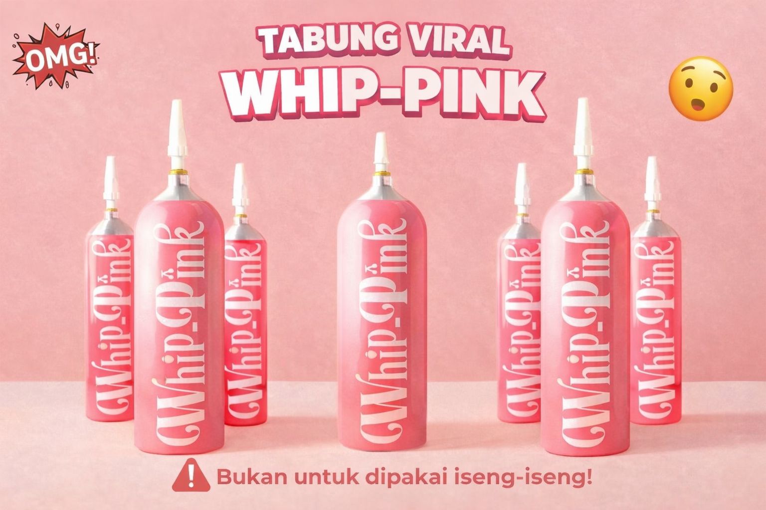 Tabung gas pink aman untuk makanan, tapi bisa fatal jika dihirup: risiko gangguan saraf, anemia, hingga kematian mendadak.