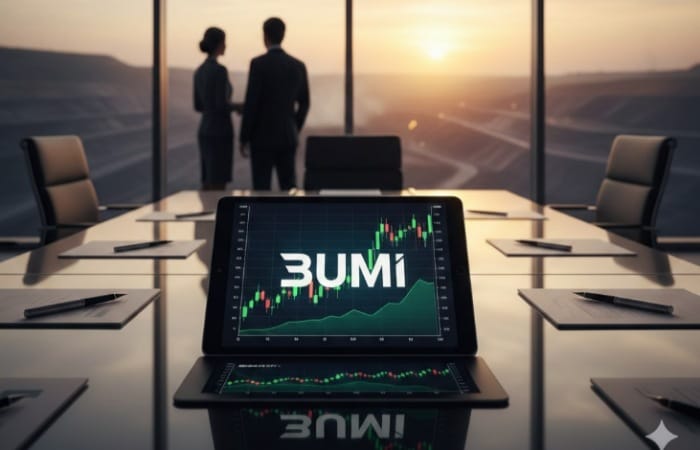 Saham BUMI bersiap akuisisi 6&ndash;12 bulan ke depan. Simak strategi diversifikasi dan potensi momentum hingga 2031.