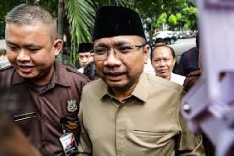 Yaqut Cholil Qoumas gugat status tersangka kasus kuota haji lewat praperadilan di PN Jakarta Selatan. (Sumber: Jawa Pos)