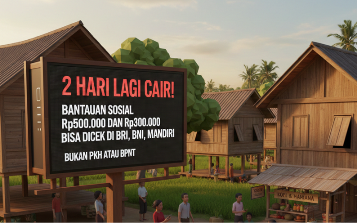 Bantuan sosial Rp500.000 dan Rp300.000 segera cair. Saldo bisa dicek di BRI, BNI, Mandiri. Bukan PKH atau BPNT. 