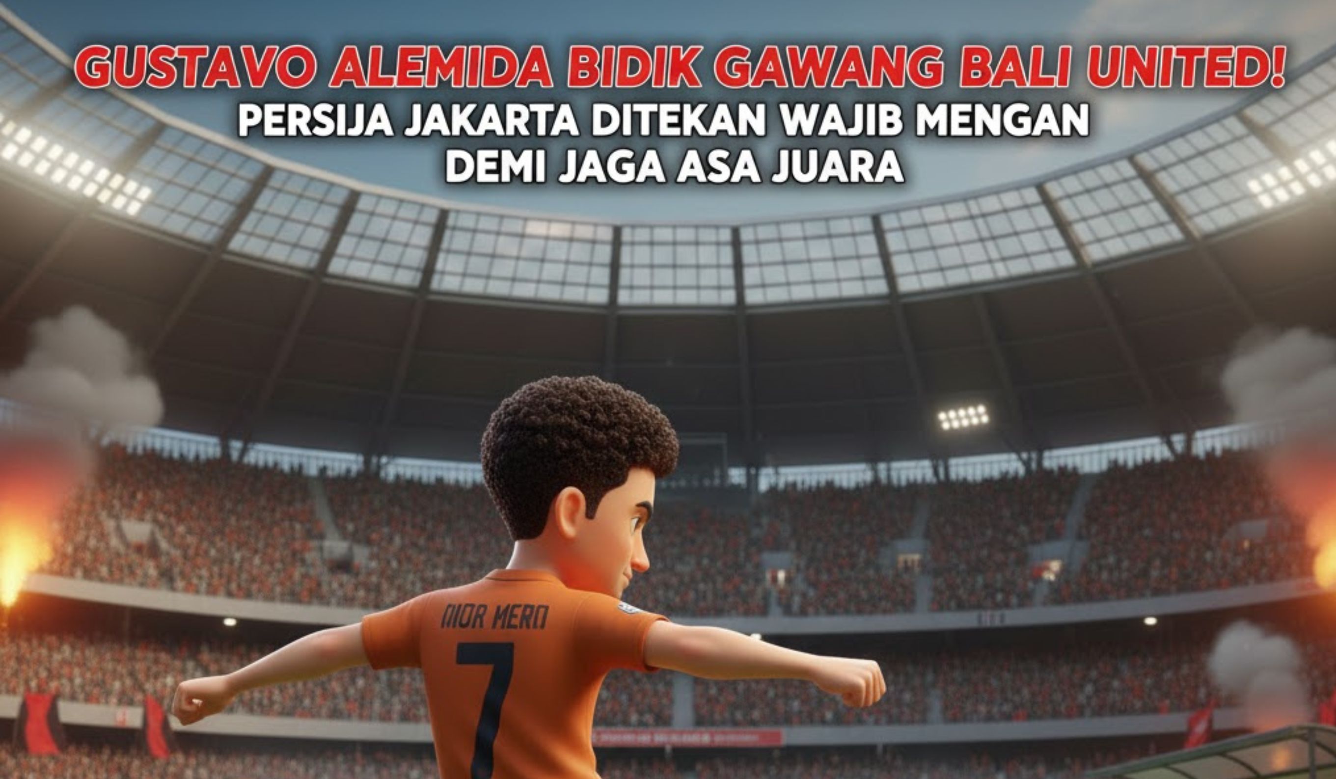 Gustavo Almeida bidik gawang Bali United. Persija Jakarta wajib menang demi menjaga peluang juara di Super League musim ini.