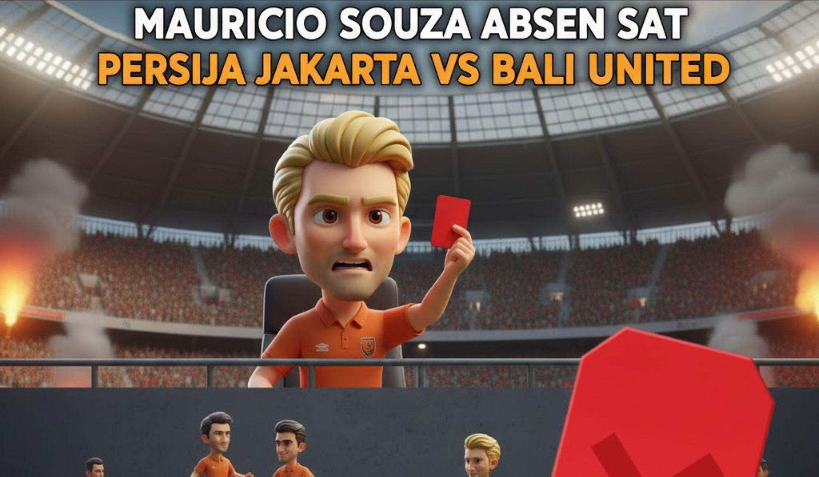 Mauricio Souza absen saat Persija Jakarta vs Bali United setelah kartu protes. Laga ini jadi ujian mental Macan Kemayoran.