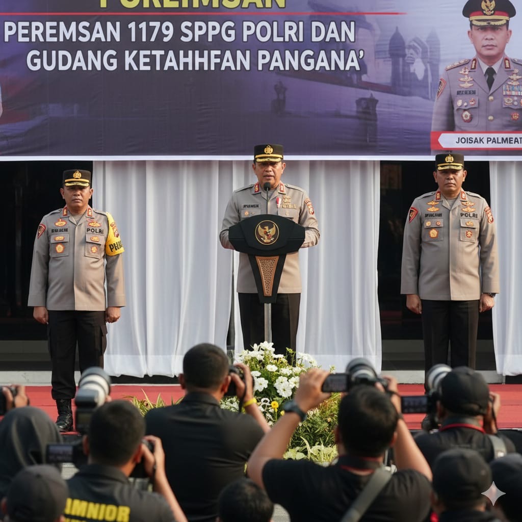 Peresmian 1179 SPPG Polri di Palmerah dipimpin Prabowo, dukung makan bergizi gratis dan ketahanan pangan nasional.