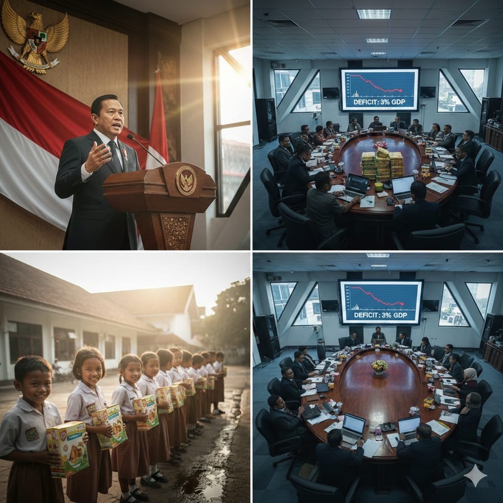 Target defisit 3 persen PDB ditegaskan Presiden. Program MBG kini capai 60 juta penerima manfaat di 38 provinsi.