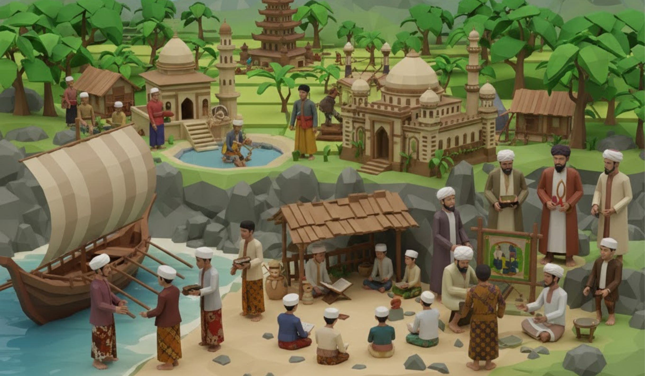 Sejarah Wali Songo di Jawa: kisah sembilan ulama menyebarkan Islam lewat budaya, pendidikan, dan dakwah damai yang mengubah Nusantara.