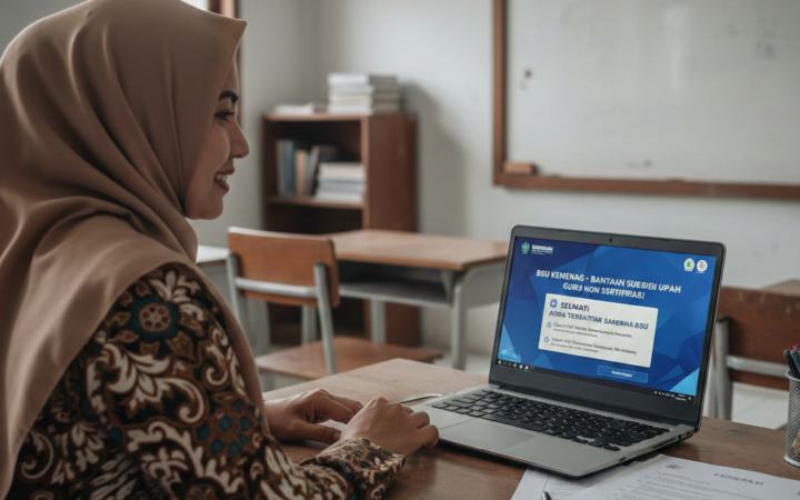 BSU Kemenag untuk guru non sertifikasi mulai cair. Simak cara cek penerima di Simpatika serta tahapan lengkap pencairan bantuannya.