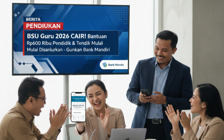 BSU guru 2026 mulai cair lagi. Simak syarat, cara cek, dan info pencairan bantuan Rp600 ribu untuk pendidik dan tenaga kependidikan.