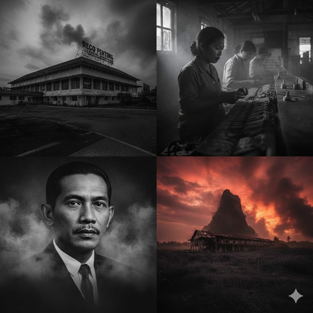 Reco Pentung Tulungagung, kisah Sumiran bangun imperium rokok hingga runtuh di era cukai dan industri besar.