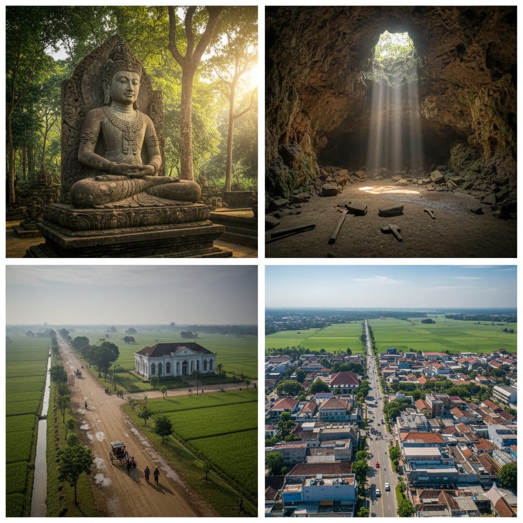 Sejarah Tulungagung dari prasejarah, Majapahit, hingga modern. Jejak Ngowo dan Arca Gayatri terungkap lengkap.