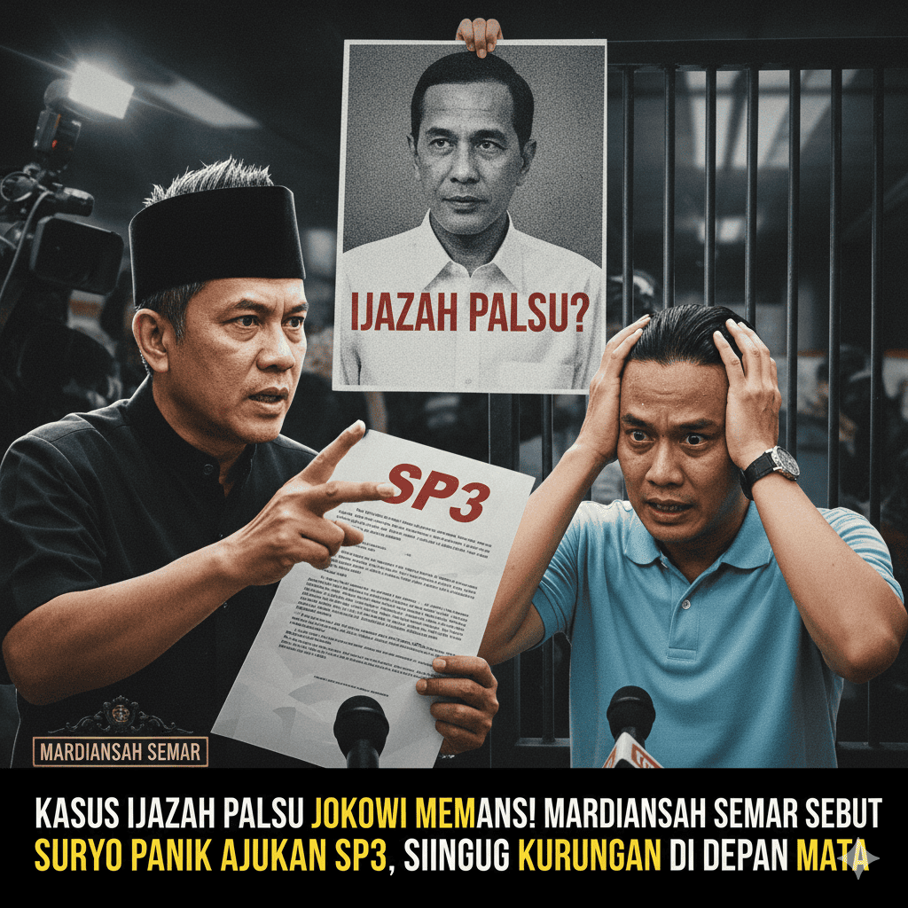 Kasus Ijazah Palsu Jokowi Memanas! Mardiansah Semar Sebut Roy Suryo Panik Ajukan SP3, Singgung Kurungan di Depan Mata