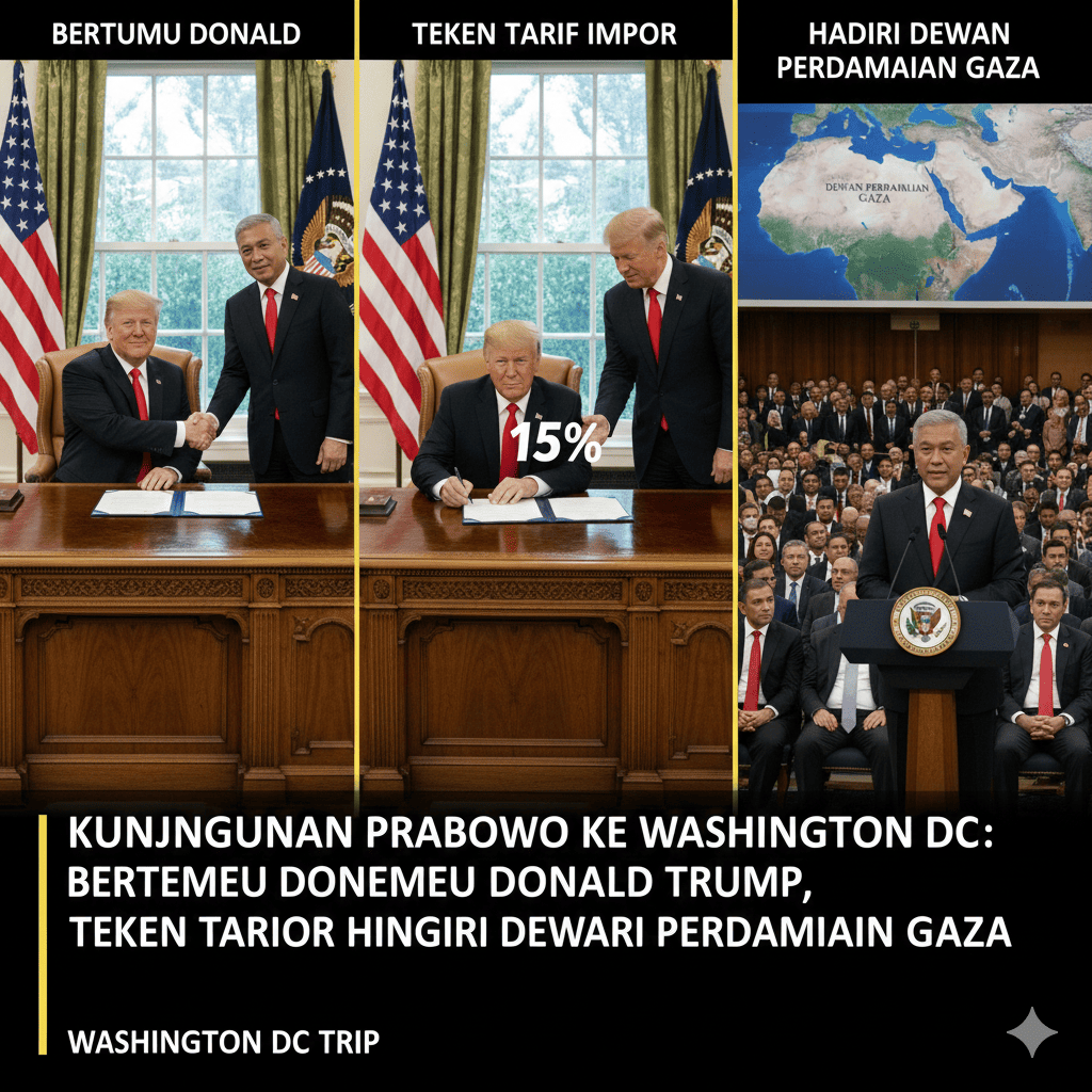 Kunjungan Prabowo ke Washington DC: Bertemu Donald Trump, Teken Tarif Impor hingga Hadiri Dewan Perdamaian Gaza