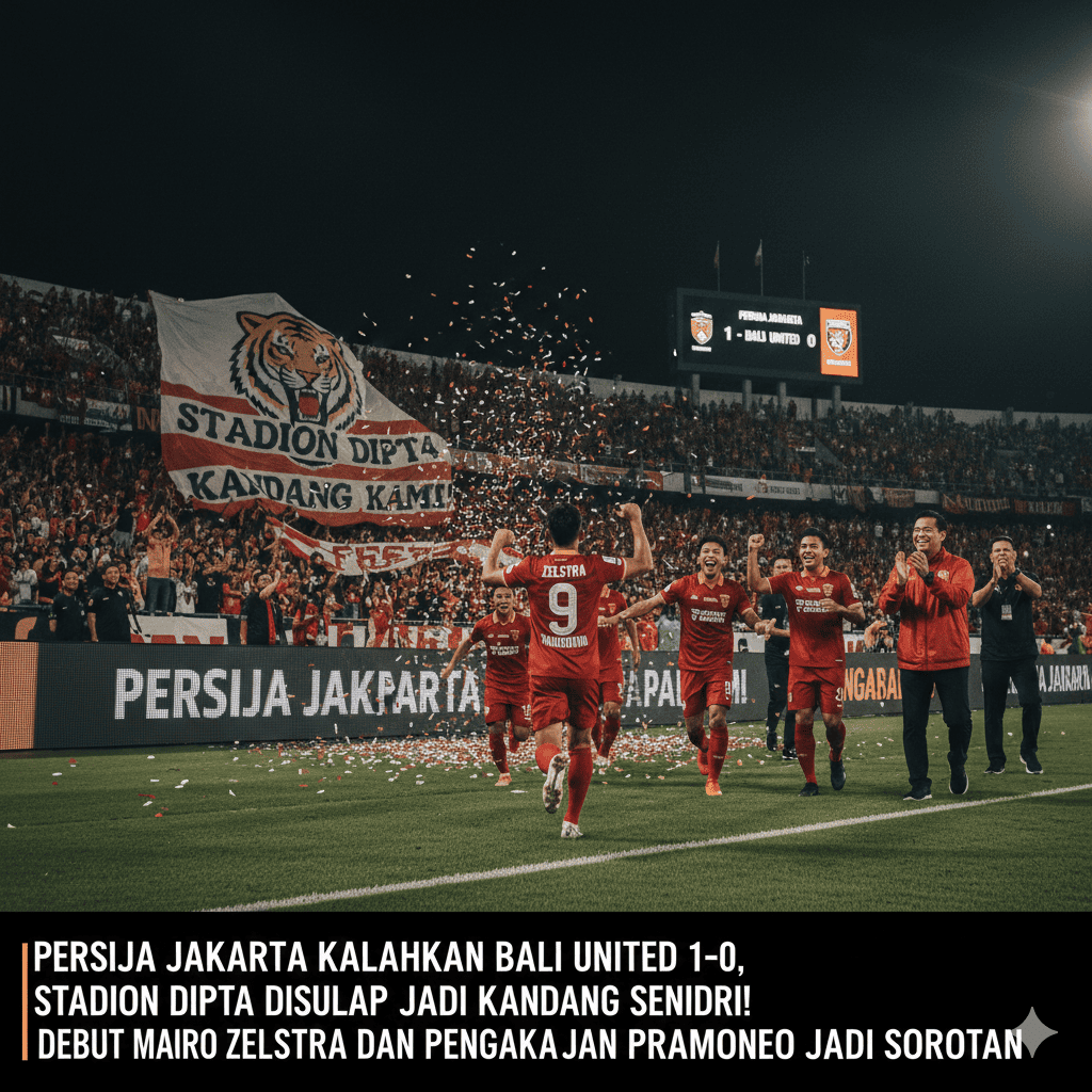 Persija Jakarta Kalahkan Bali United 1-0, Stadion Dipta Disulap Jadi Kandang Sendiri! Debut Mauro Zelstra dan Pengakuan Pramono Anung Jadi Sorotan