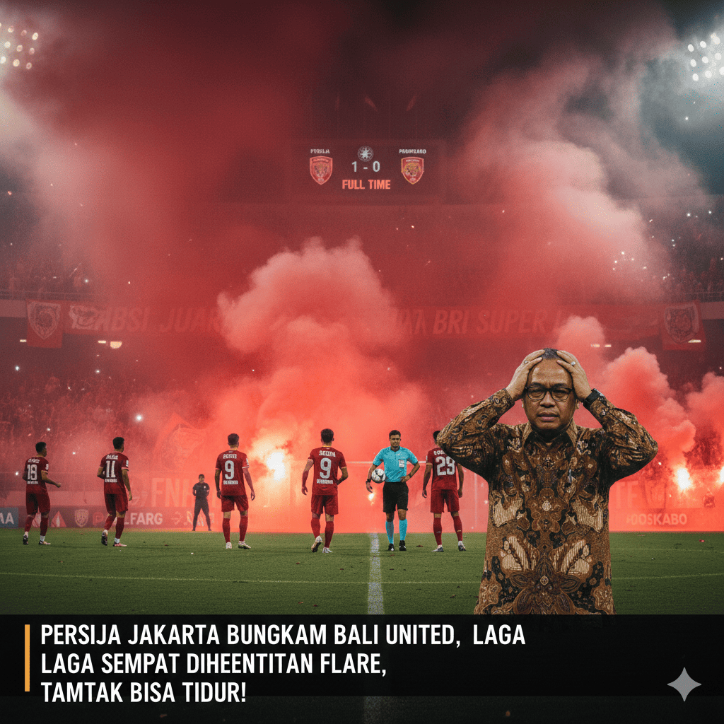 Persija Jakarta Bungkam Bali United, Laga Sempat Dihentikan Flare, Pramono Anung Sampai Tak Bisa Tidur!