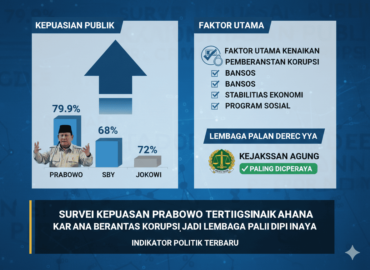 Survei Indikator: Kepuasan terhadap Prabowo Naik karena Berantas Korupsi, Kejaksaan Agung Jadi Lembaga Paling Dipercaya