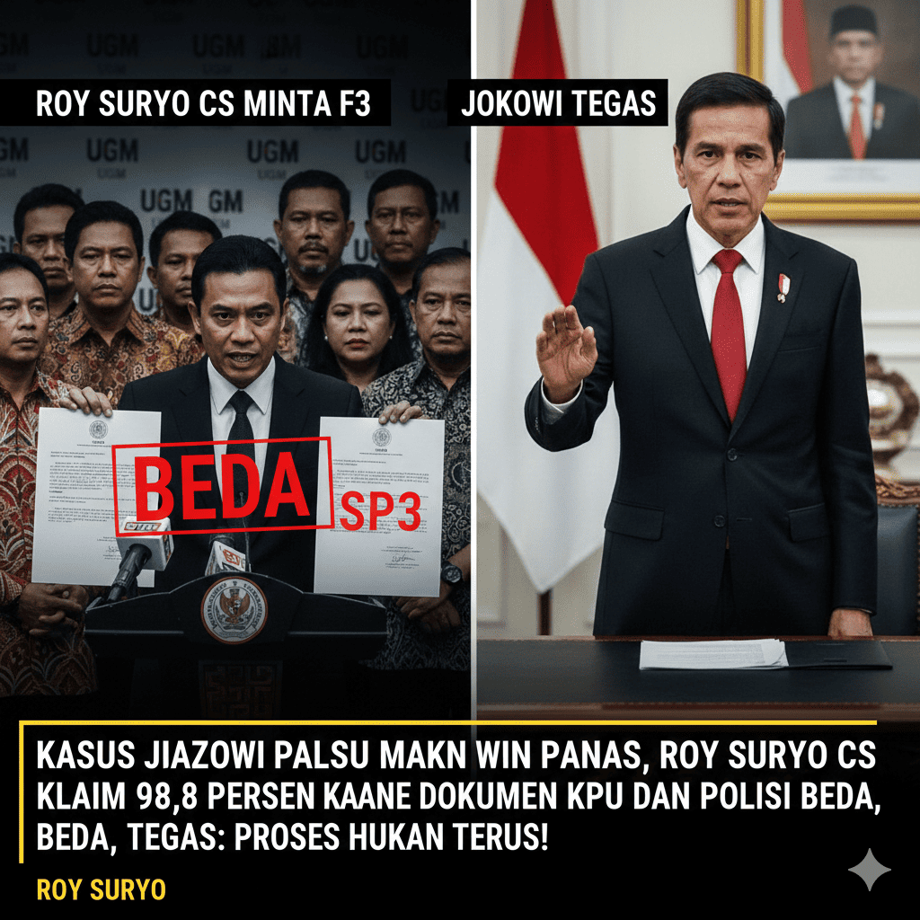 Kasus Ijazah Palsu Jokowi Makin Panas, Roy Suryo Cs Minta SP3 karena Dokumen KPU dan Polisi Beda, Jokowi Tegas: Proses Hukum