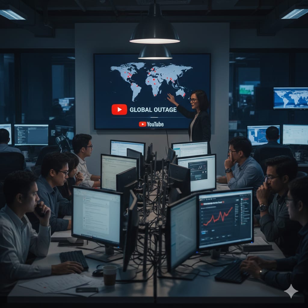 YouTube down global sejak 06.20 WIB. Video tak bisa diputar, muncul playback error, kini layanan sudah normal.