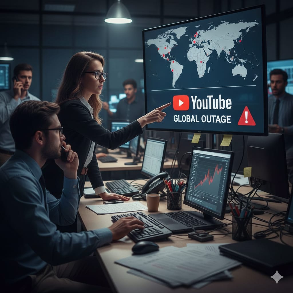 YouTube down jadi trending topic nomor 1. Lebih 256 ribu laporan masuk, video tak bisa diputar pagi tadi.