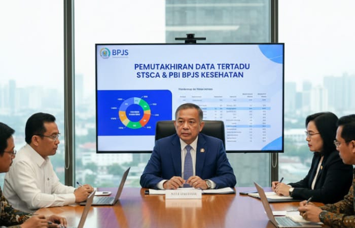 Mensos Saifullah Yusuf bersama BPS dan BPJS Kesehatan membahas pemutakhiran DTSCN setiap tiga bulan dan PBI setiap bulan, serta membuka tiga jalur sanggah bagi masyarakat agar bansos dan jaminan keseh