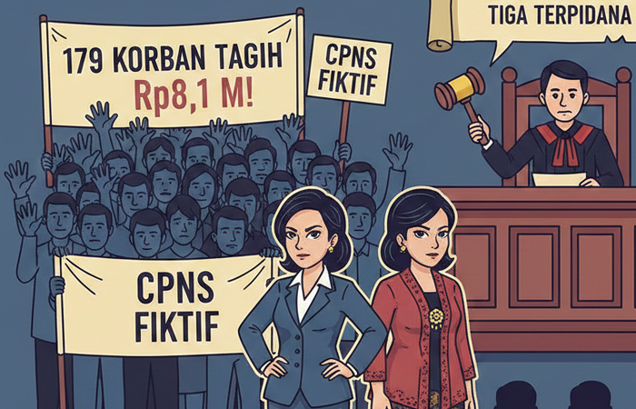 Eksekusi kasus CPNS fiktif Olivia Natania dan Nia Daniati, 179 korban tagih Rp8,1 miliar, 9 orang meninggal dunia.