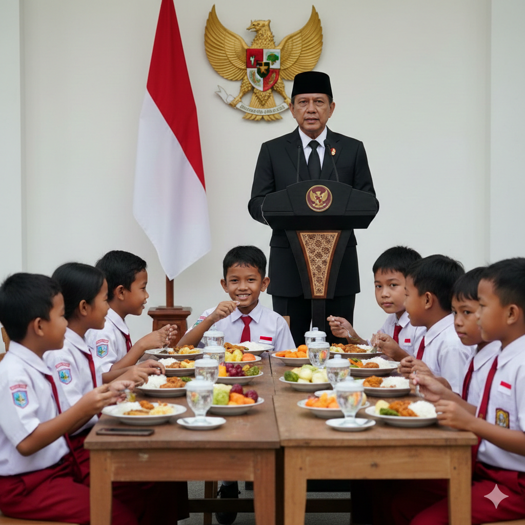 Prabowo tegaskan program makan bergizi gratis dibiayai dari efisiensi anggaran, bukan pemborosan APBN.