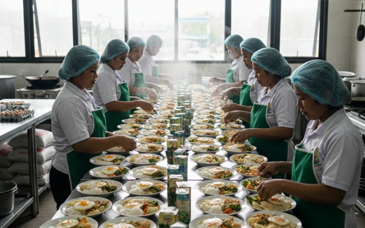 Program Makan Bergizi Gratis target 82,9 juta penerima, siapkan 24.700 SPPG dan anggaran Rp335 triliun pada 2026.
