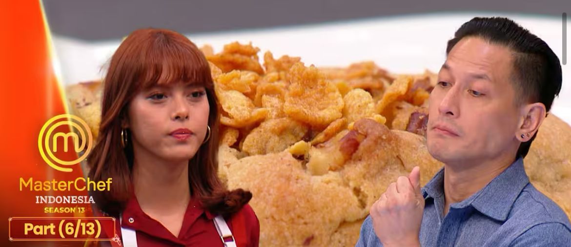 Cookies crunchy Elsa dipuji juri MasterChef Indonesia Season 13 hingga langsung diminta naik ke atas dan aman dari pressure test.