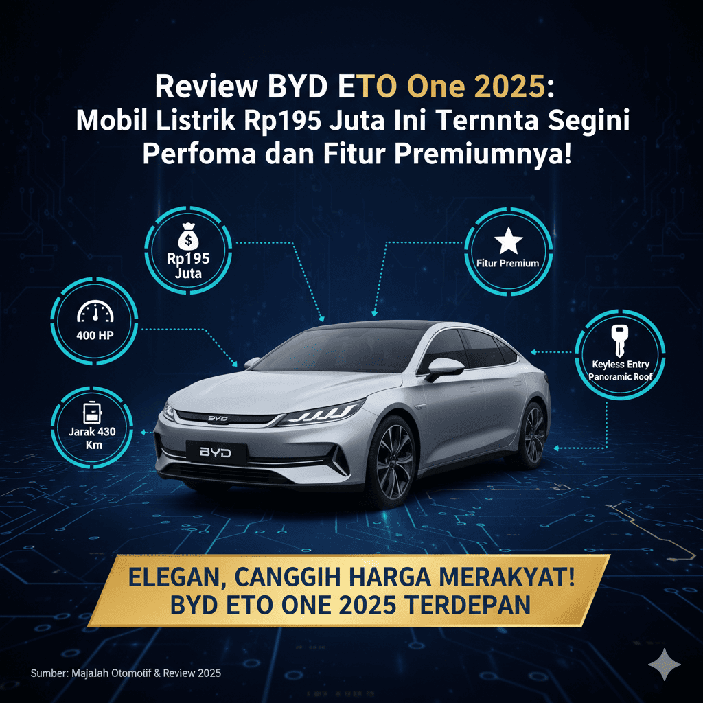 Review BYD ETO One 2025: Mobil Listrik Rp195 Juta Ini Ternyata Segini Performa dan Fitur Premiumnya!