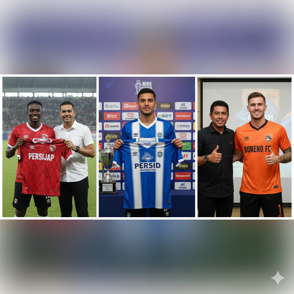 Update bursa transfer pemain asing BRI Super League: Persijap Jepara datangkan Borha Martinez, Persib resmikan Kurzawa dan Dion Mark, sementara Borneo FC perkenalkan Kayo Nunes untuk putaran kedua mus