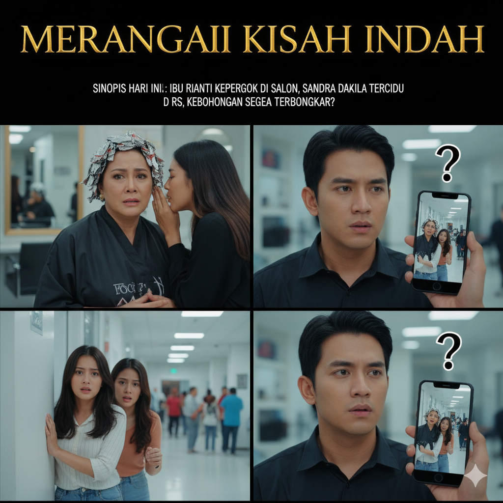 Sinopsis Merangkai Kisah Indah Hari Ini: Ibu Rianti Kepergok di Salon, Sandra dan Kaila Terciduk di RS, Kebohongan Segera Terbongkar?