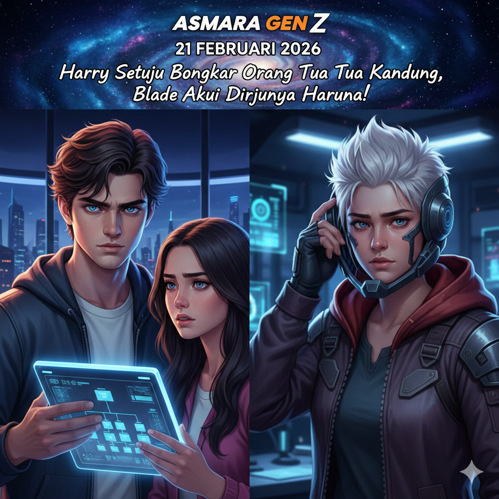 Sinopsis Asmara Gen Z 21 Februari 2026: Harry Setuju Bongkar Orang Tua Kandung Aqila, Blade Akui Dirinya Haruna!