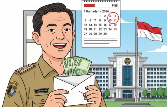 THR ASN 2026 cair awal Ramadan, pemerintah siapkan Rp55 triliun untuk PNS, TNI, Polri, hakim, dan pensiunan.