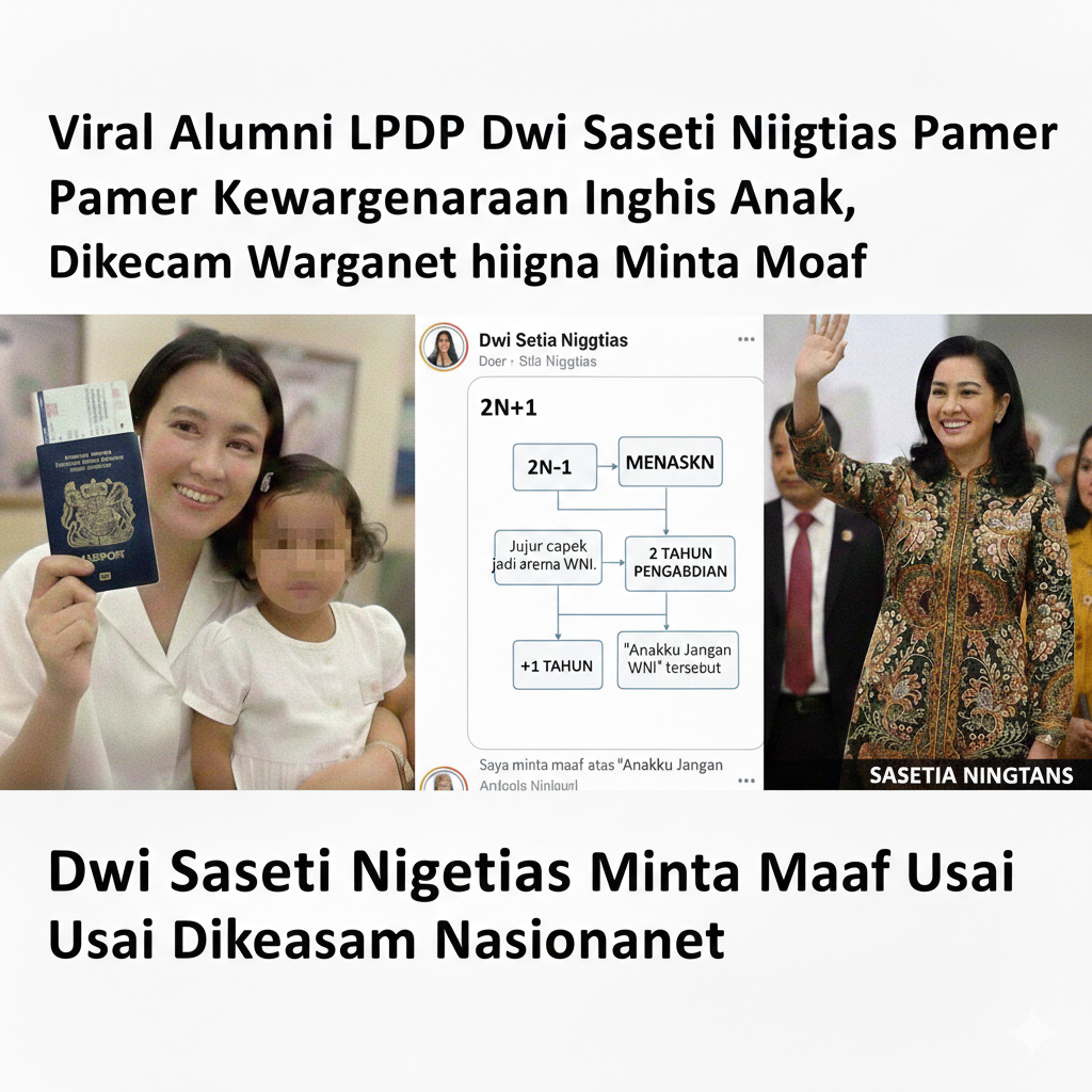 Viral Alumni LPDP Dwi Saseti Ningtias Pamer Kewarganegaraan Inggris Anak, Dikecam Warganet hingga Minta Maaf  
