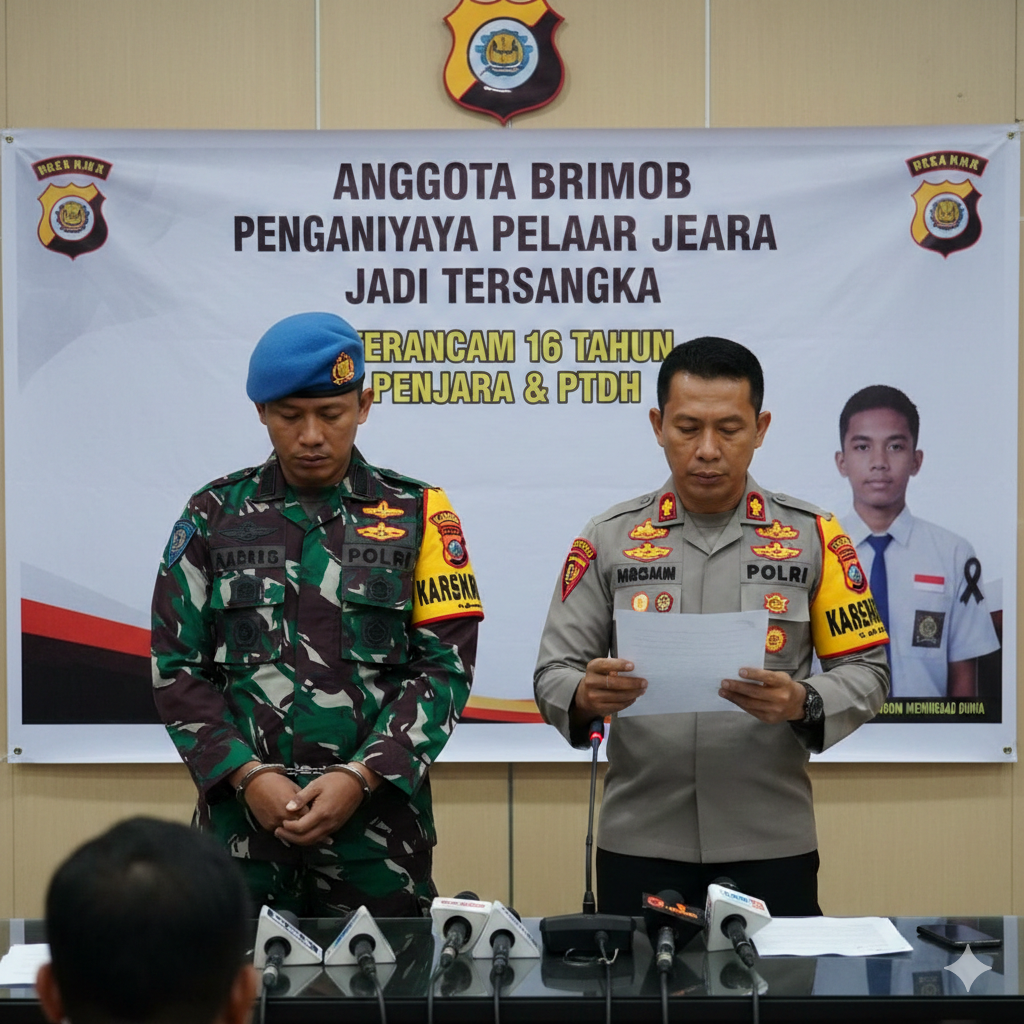 Anggota Brimob Aniaya Pelajar di Maluku Tenggara Jadi Tersangka, Terancam 16 Tahun Penjara dan PTDH