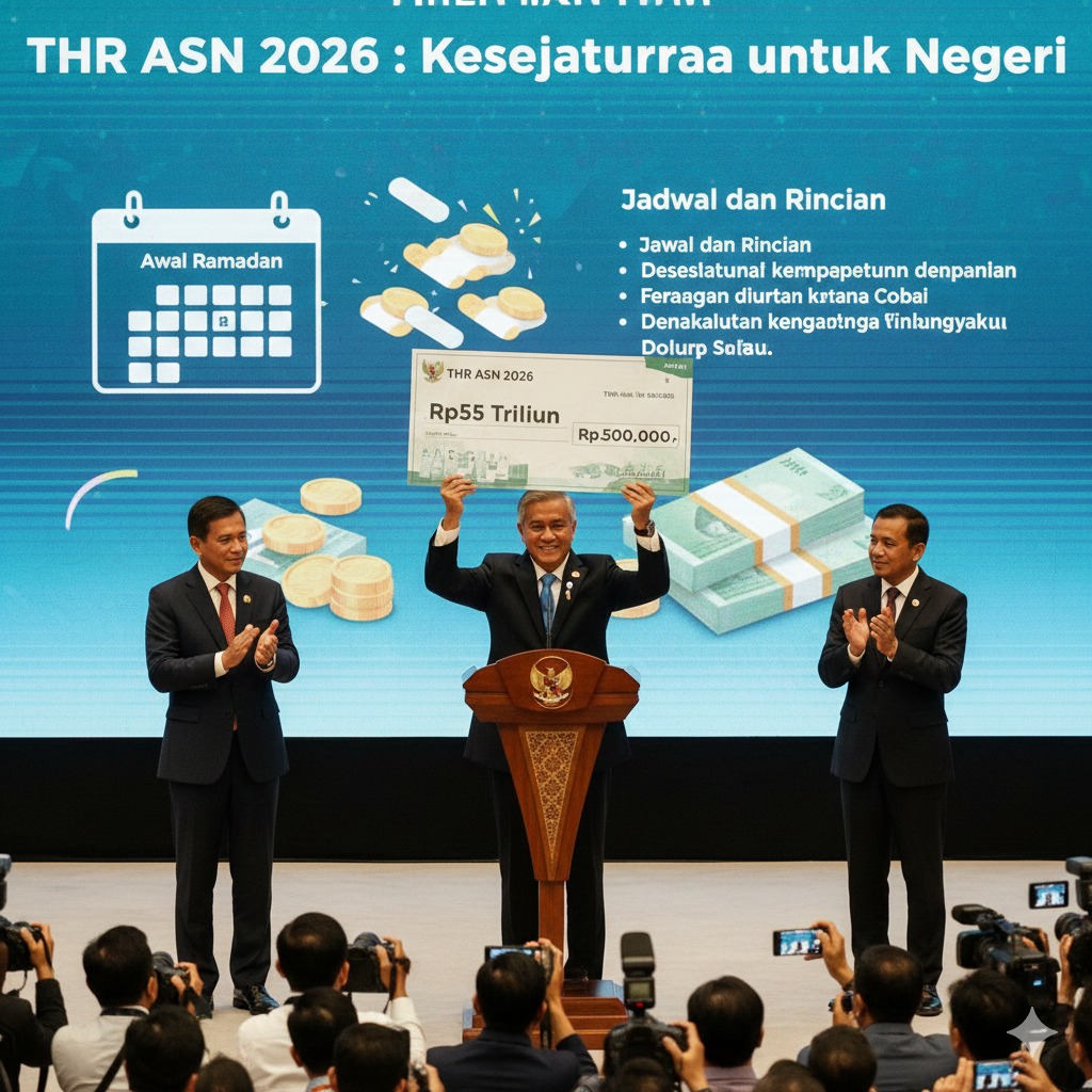 THR ASN 2026 Cair Awal Ramadan, Menkeu Purbaya Siapkan Rp55 Triliun, Ini Jadwal dan Rinciannya