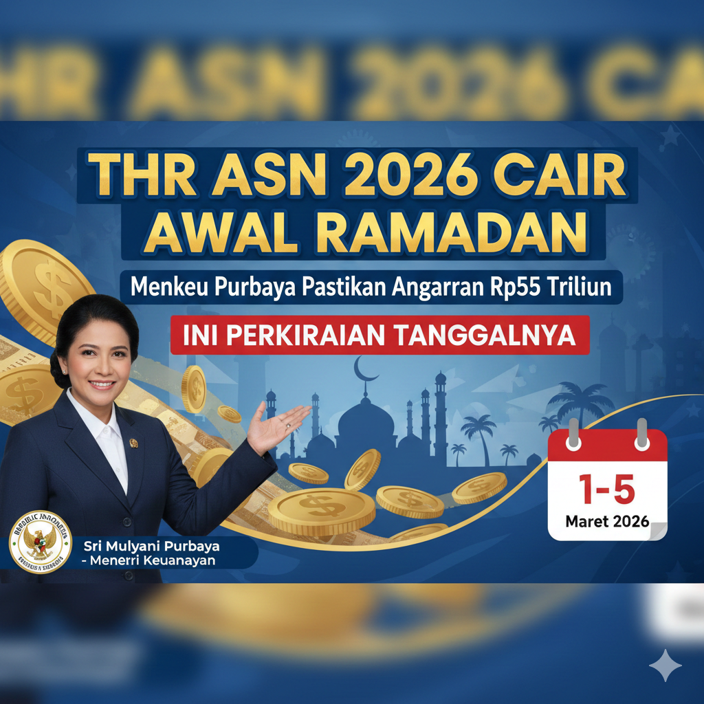 THR ASN 2026 Cair Awal Ramadan, Menkeu Purbaya Pastikan Anggaran Rp55 Triliun, Ini Perkiraan Tanggalnya