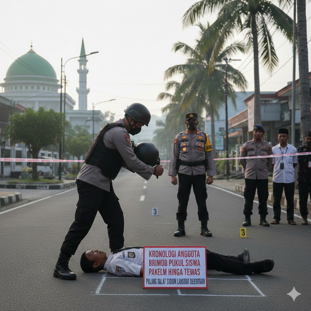 Kronologi Anggota Brimob Pukul Siswa Pakai Helm hingga Tewas di Tual, Pulang Salat Subuh Langsung Dihentikan