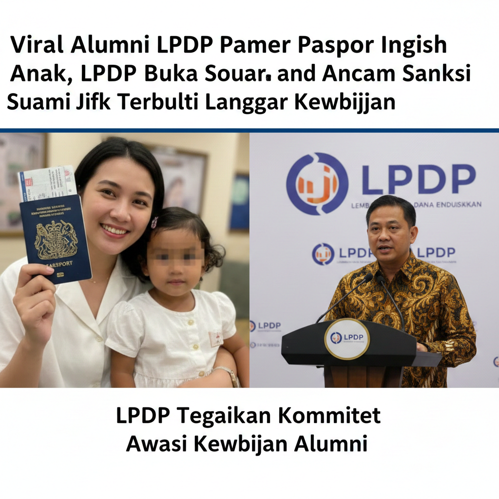 Viral Alumni LPDP Pamer Paspor Inggris Anak, LPDP Buka Suara dan Ancam Sanksi Suami Jika Terbukti Langgar Kewajiban