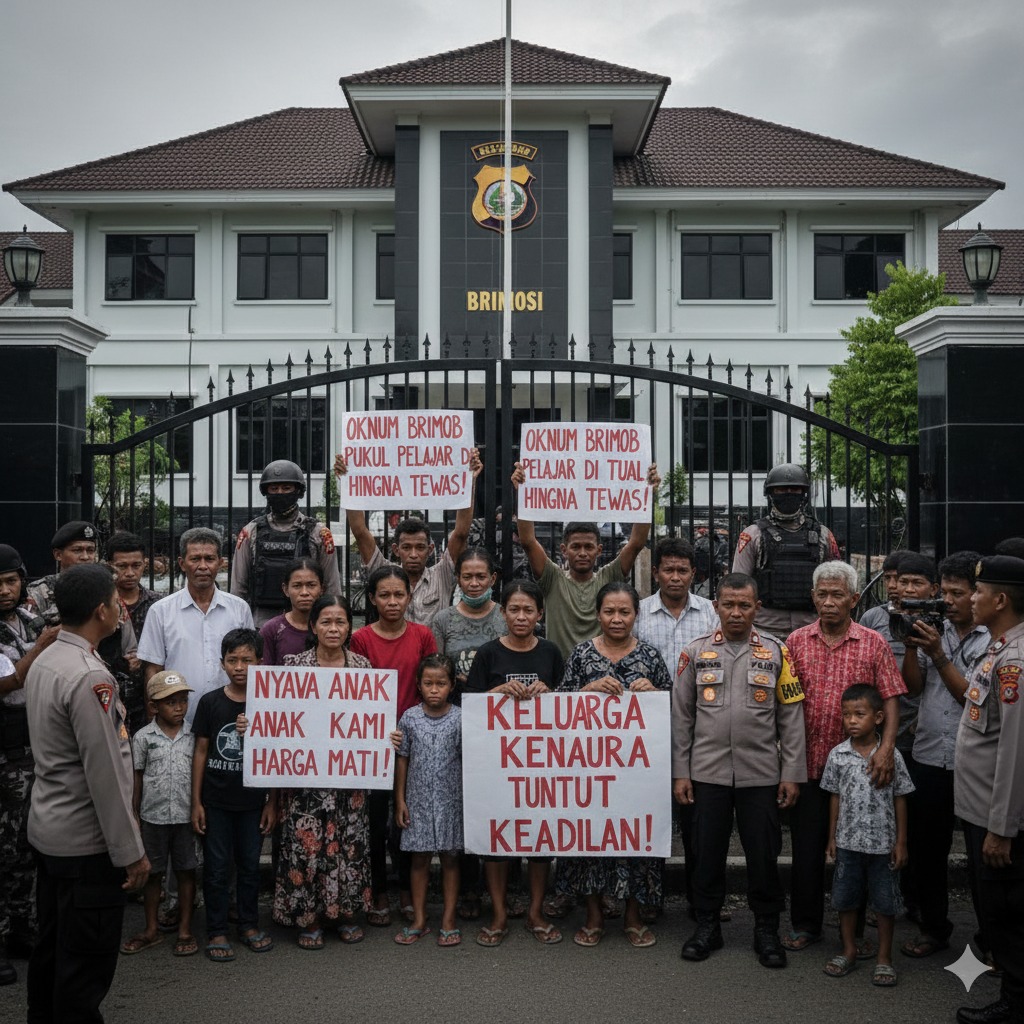 Oknum Brimob Pukul Pelajar di Tual hingga Tewas, Keluarga Datangi Markas dan Tuntut Keadilan