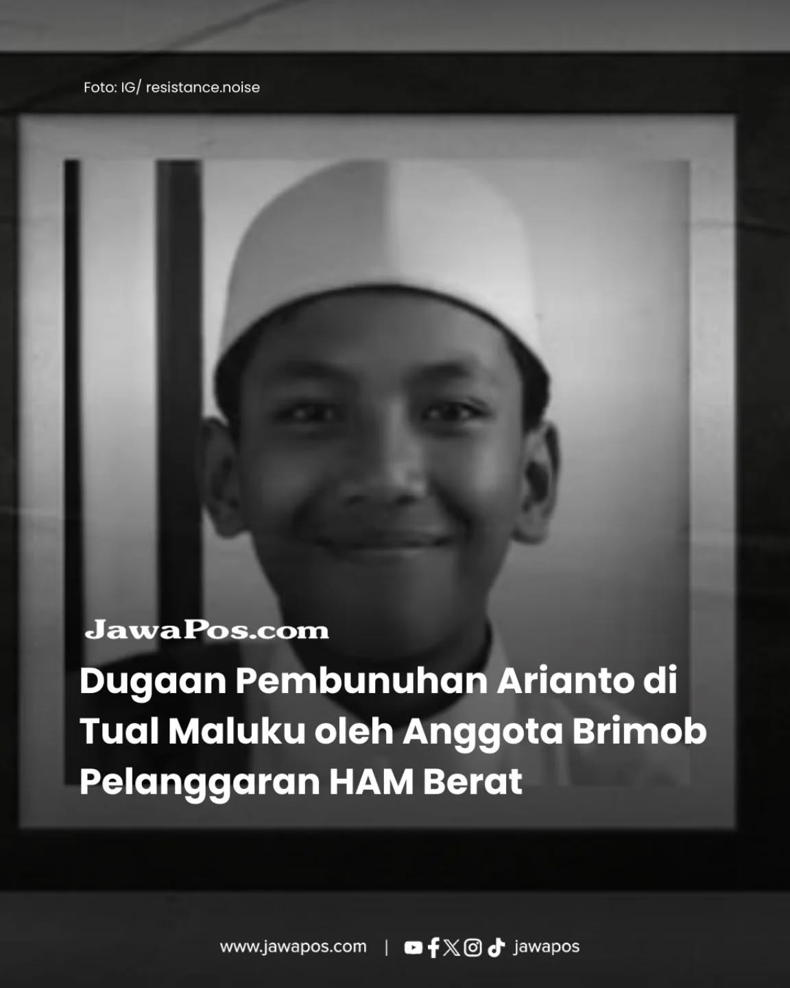 Oknum Brimob aniaya pelajar di Tual hingga tewas viral. (Sumber: Jawa Pos)