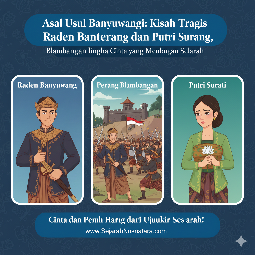 Asal Usul Banyuwangi: Kisah Raden Banterang dan Putri Surati, Perang Blambangan hingga Cinta yang Mengubah Sejarah  