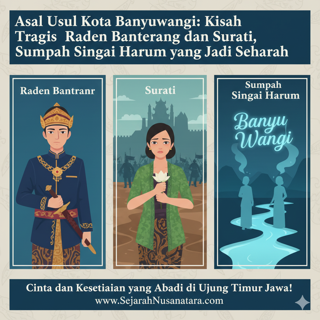 Asal Usul Kota Banyuwangi: Kisah Tragis Raden Banterang dan Surati, Sumpah Sungai Harum yang Jadi Sejarah