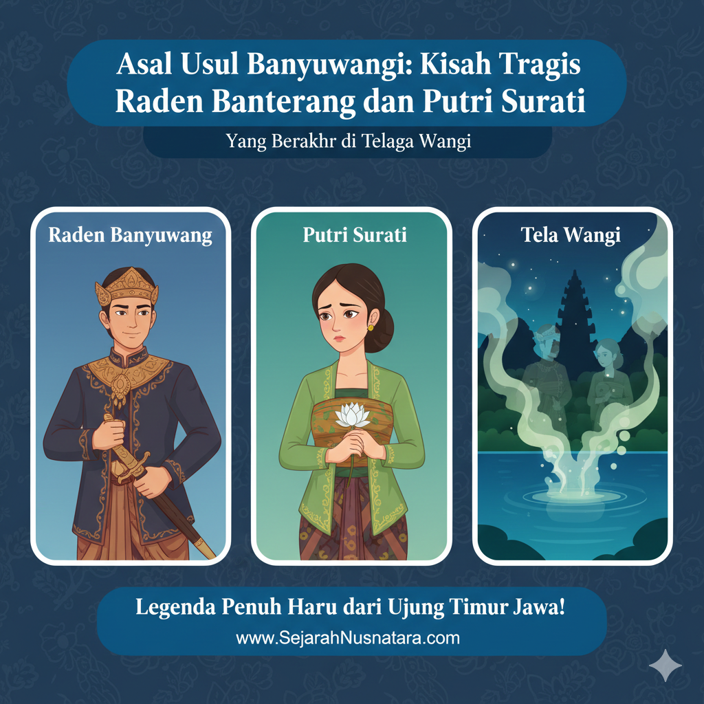 Asal Usul Banyuwangi: Kisah Tragis Raden Banterang dan Putri Surati yang Berakhir di Telaga Wangi  