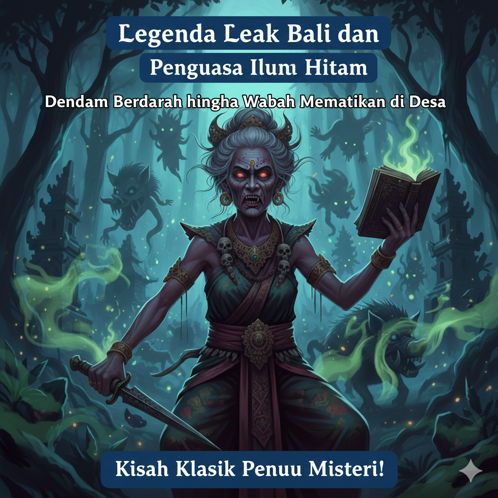 Legenda Leak Bali dan Randa Penguasa Ilmu Hitam, Dendam Berdarah hingga Wabah Mematikan di Desa