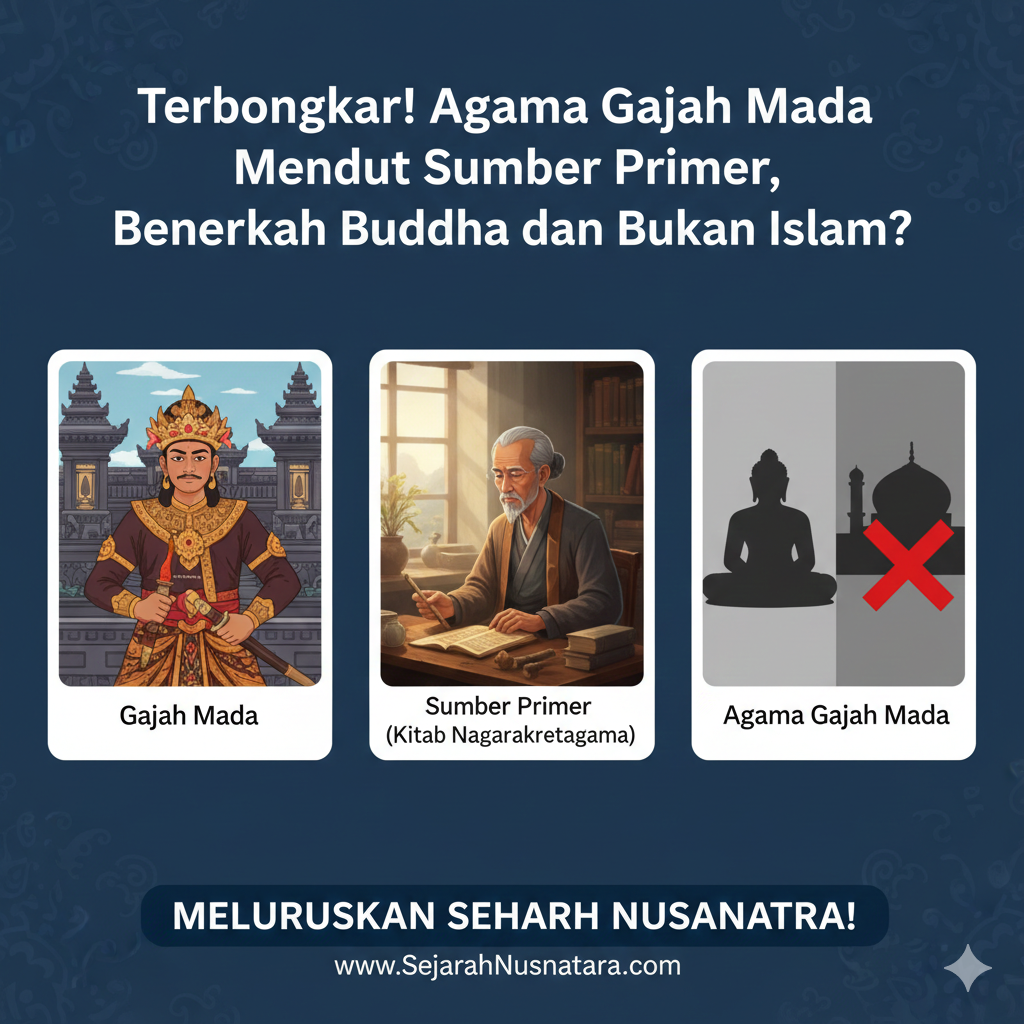 Terbongkar! Agama Gajah Mada Menurut Sumber Primer, Benarkah Buddha dan Bukan Islam?