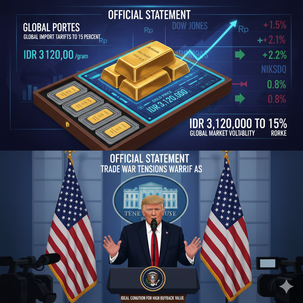 Presiden AS Donald Trump menaikkan tarif impor global dari 10 persen menjadi 15 persen melalui Section 122, memicu babak baru perang tarif AS dan berdampak pada perdagangan Indonesia yang tetap dikena