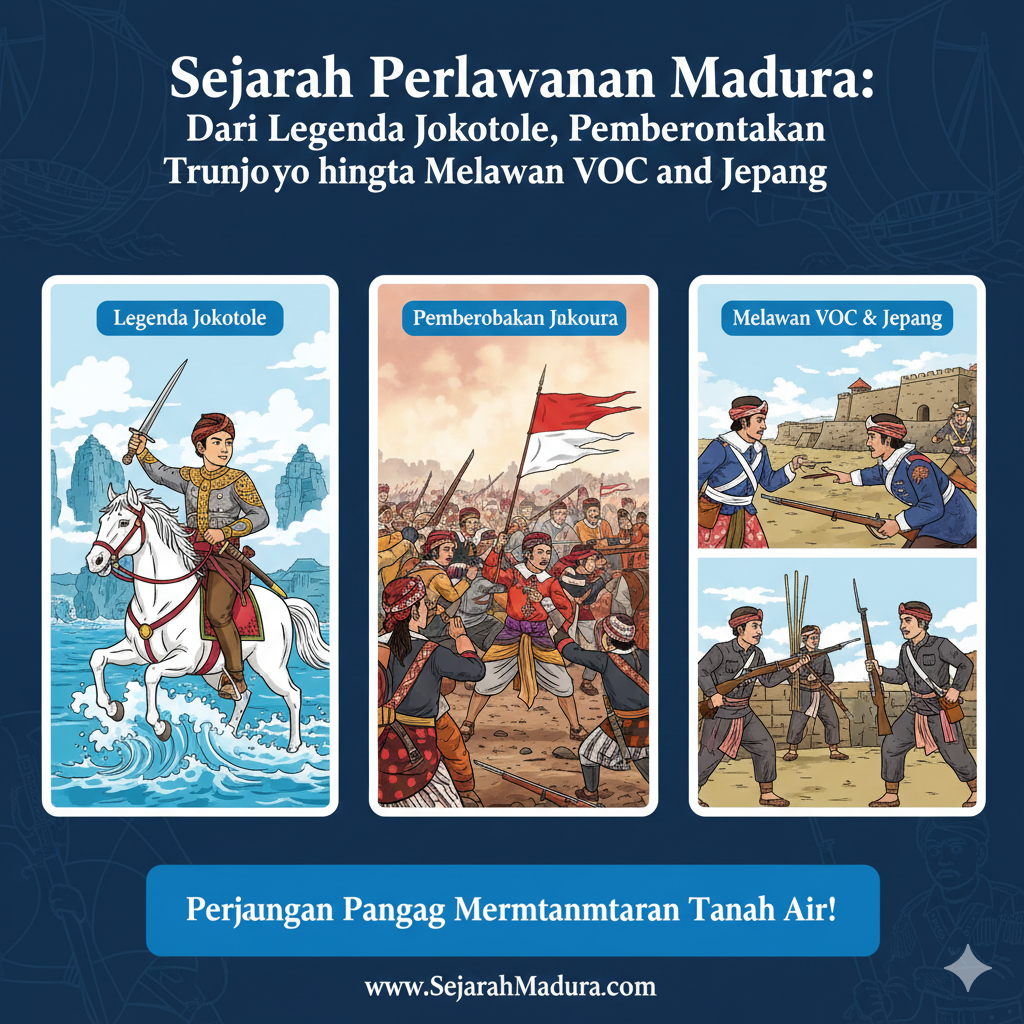 Sejarah Perlawanan Madura: Dari Legenda Jokotole, Pemberontakan Trunojoyo hingga Melawan VOC dan Jepang