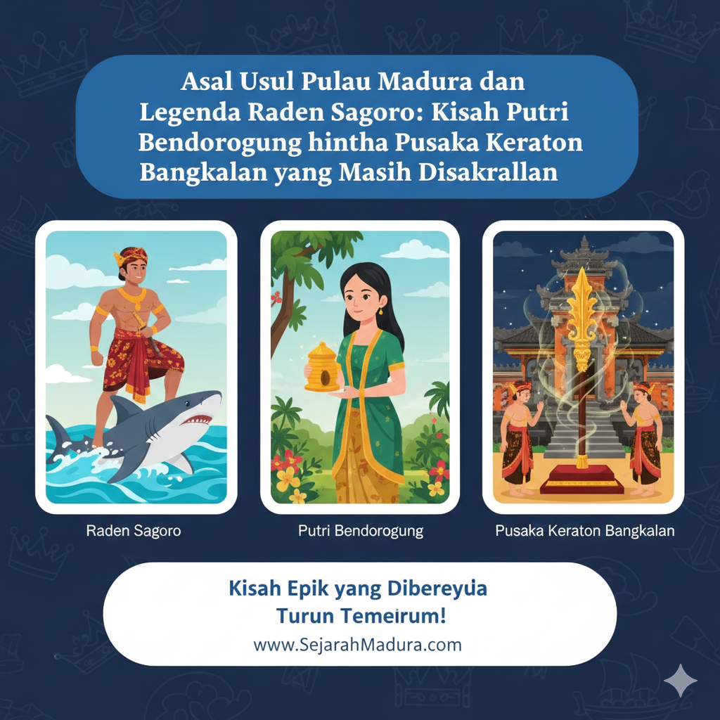 Judul Berita (Headline): Asal Usul Pulau Madura dan Legenda Raden Sagoro, Kisah Putri Bendorogung hingga Pusaka Keraton Bangkalan yang Masih Disakralkan  