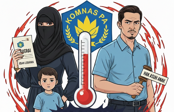 Wardatina Mawa gugat cerai Insanul Fahmi usai Lebaran. Isu hak asuh anak dan Komnas PA bikin konflik makin panas.