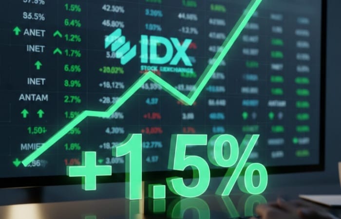 IHSG menguat 1,5 persen. Sejumlah saham seperti INET, BUMI, hingga ANTM berpotensi upside 8&ndash;25 persen. Cek analisanya.